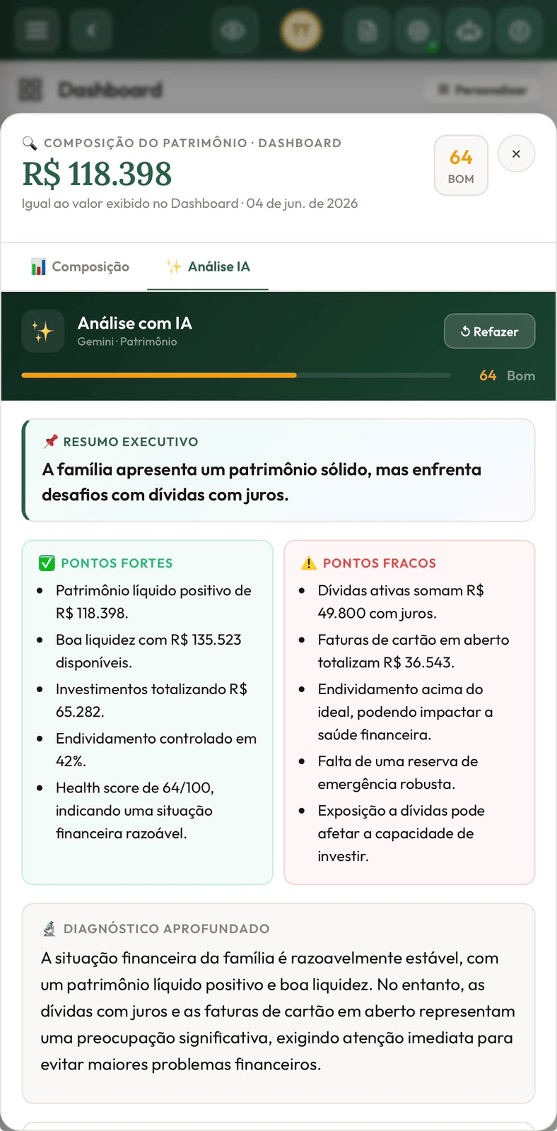 Análise de patrimônio com IA