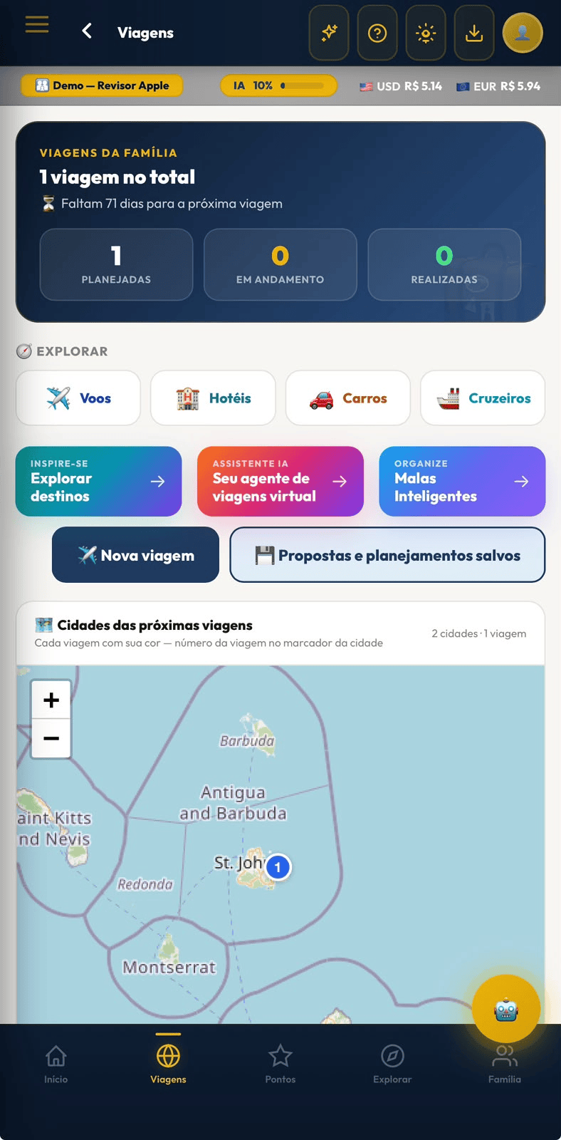 Hub de viagens